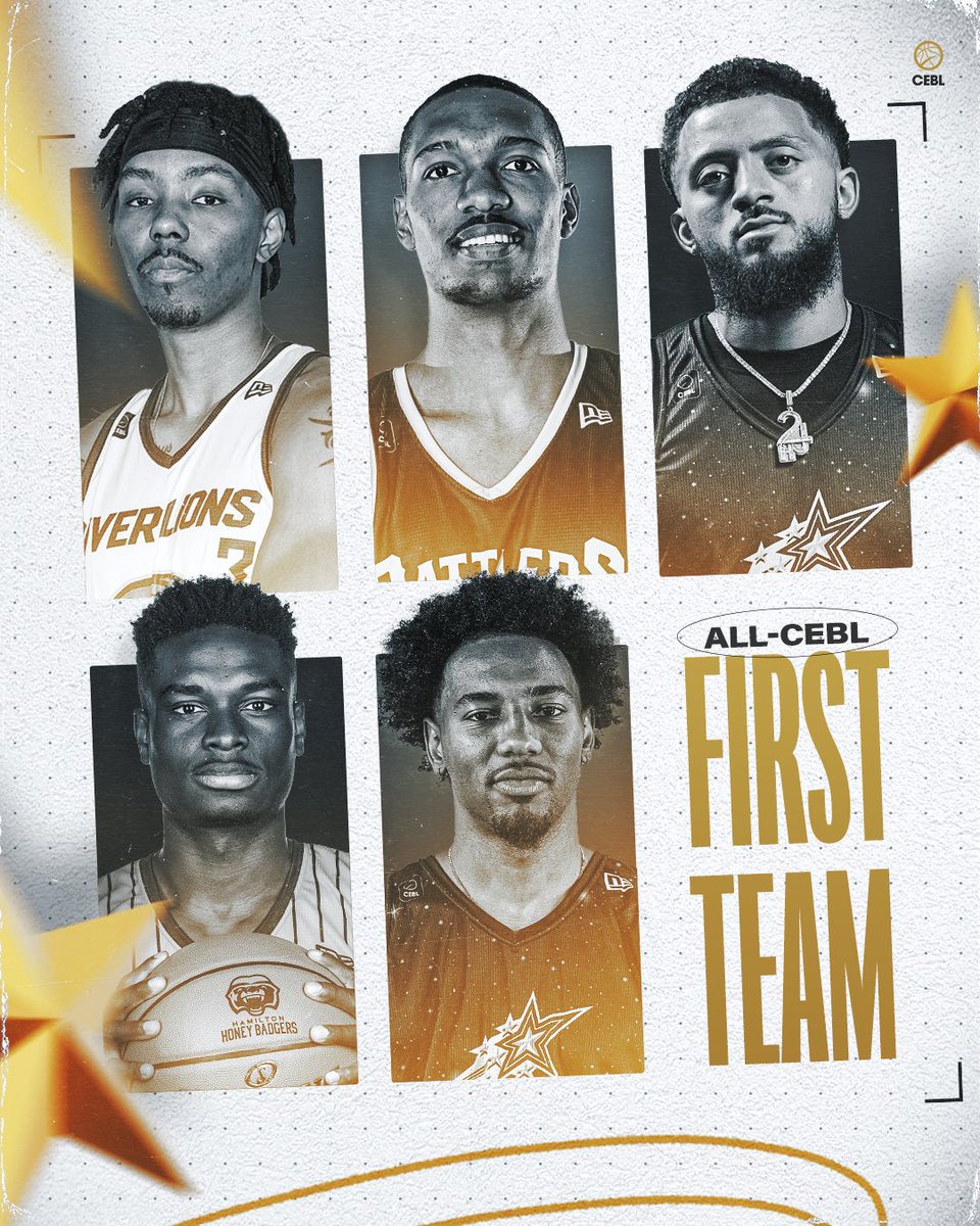 2022 All-CEBL First Team. 🥇

☑️Khalil Ahmad, Niagara River Lions
☑️Tony Carr, Saskatchewan Rattlers
☑️Jalen Harris, Scarborough Shooting Stars
☑️Caleb Agada, Hamilton Honey Badgers 
☑️Isiaha Mike, Scarborough Shooting Stars