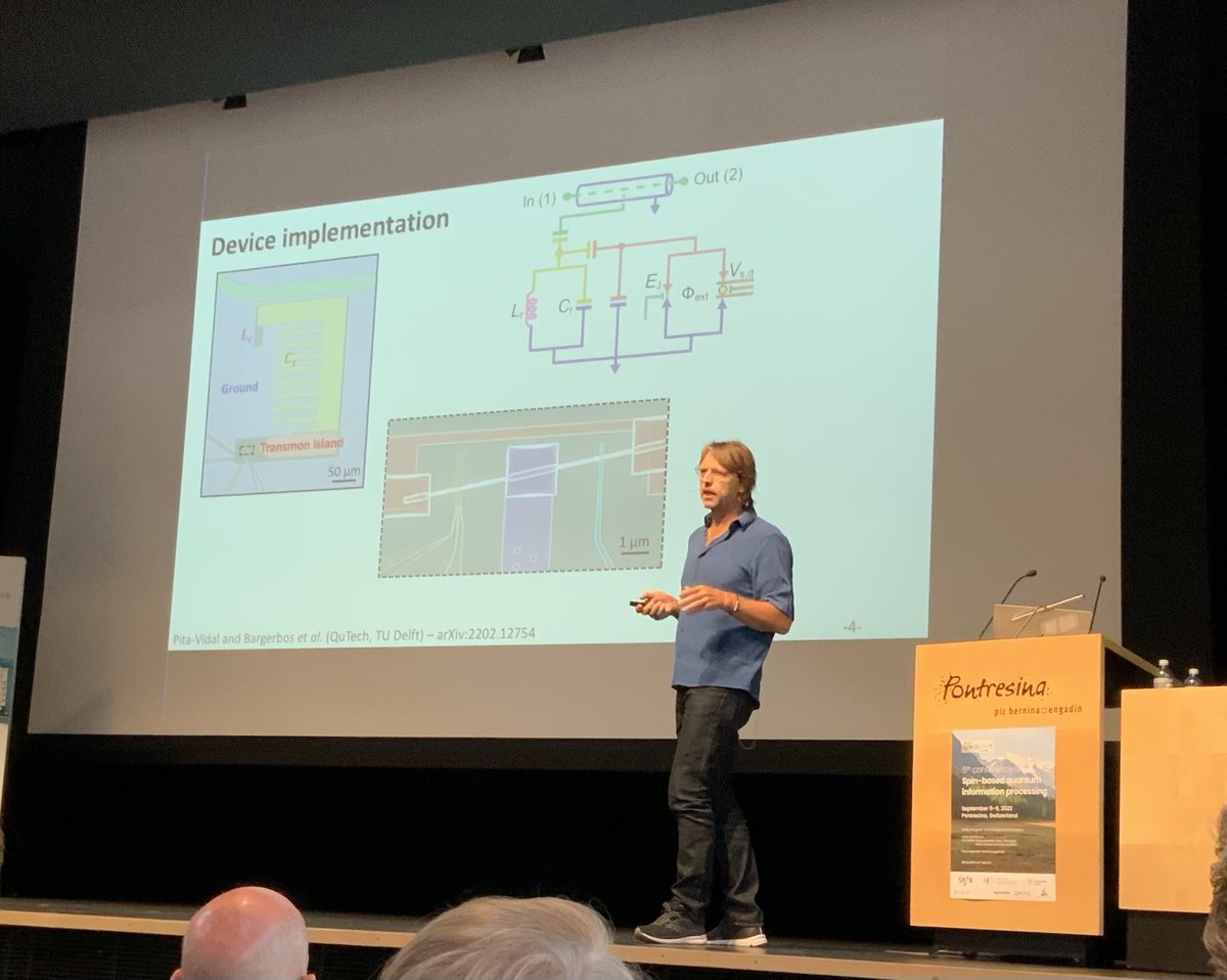 AndreasAtETH's tweet image. Leo Kouwenhoven @QuTech_news @tudelft presenting nice #quantum dot circuit QED work with @qudev @ETH_physics @ETH_en alumni Christoan Kraglund Andersen and @arnobargerbos at #SpinQubit5 @nccrSpin at #Pontresina.