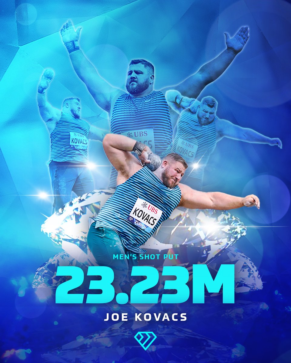 DIAMOND LEAGUE CHAMPION 💎 With the third best mark in history of 23.23m, @JoeKovacsUSA 🇺🇸 claims the Diamond Trophy in the shot put! #ZurichDL