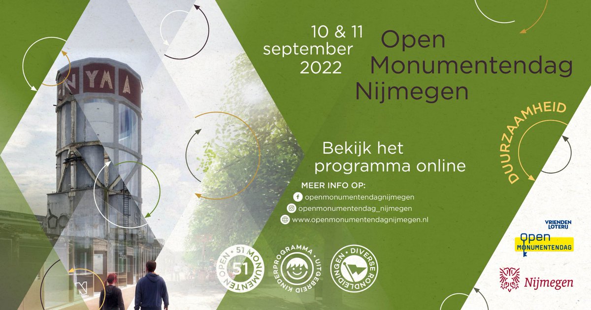 Het thema van de <a href="/OpenMonumentdag/">VriendenLoterij Open Monumentendag</a> is #duurzaamheid - en daarom kun je ons als dit jaar ook bezoeken! 
"Te jong om monument te zijn maar wijs genoeg om mensen te inspireren die interesse hebben in duurzaam en/of gemeenschappelijk te leven."
openmonumentendagnijmegen.nl/iewan-strowijk…