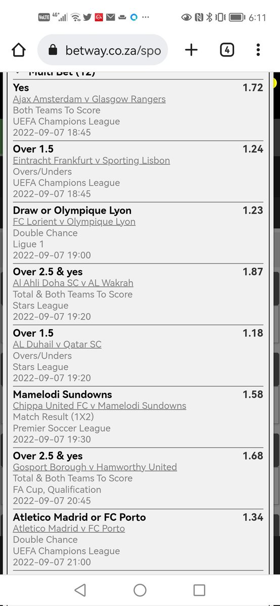 kingpunter10's tweet photo. I just placed a bet with Betway. Tap here to copy my bet or search for this booking code in the Multi Bet betslip X34783EB6 https://t.co/iLhFFMUsXv https://t.co/6nh8og1hDS