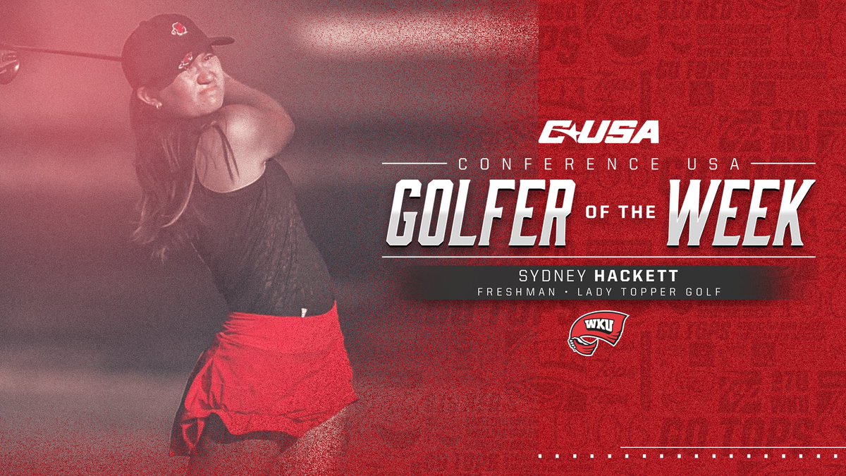 WKU Lady Topper Golf (@wkuwomensgolf) on Twitter photo One week, one π, one π
Sydney Hackett is the first <a href="/ConferenceUSA/">Conference USA</a> Golfer of the Week this season! #GoTops
π | goto.ps/3RKE76g One week, one π, one π
Sydney Hackett is the first <a href="/ConferenceUSA/">Conference USA</a> Golfer of the Week this season! #GoTops
π | goto.ps/3RKE76g