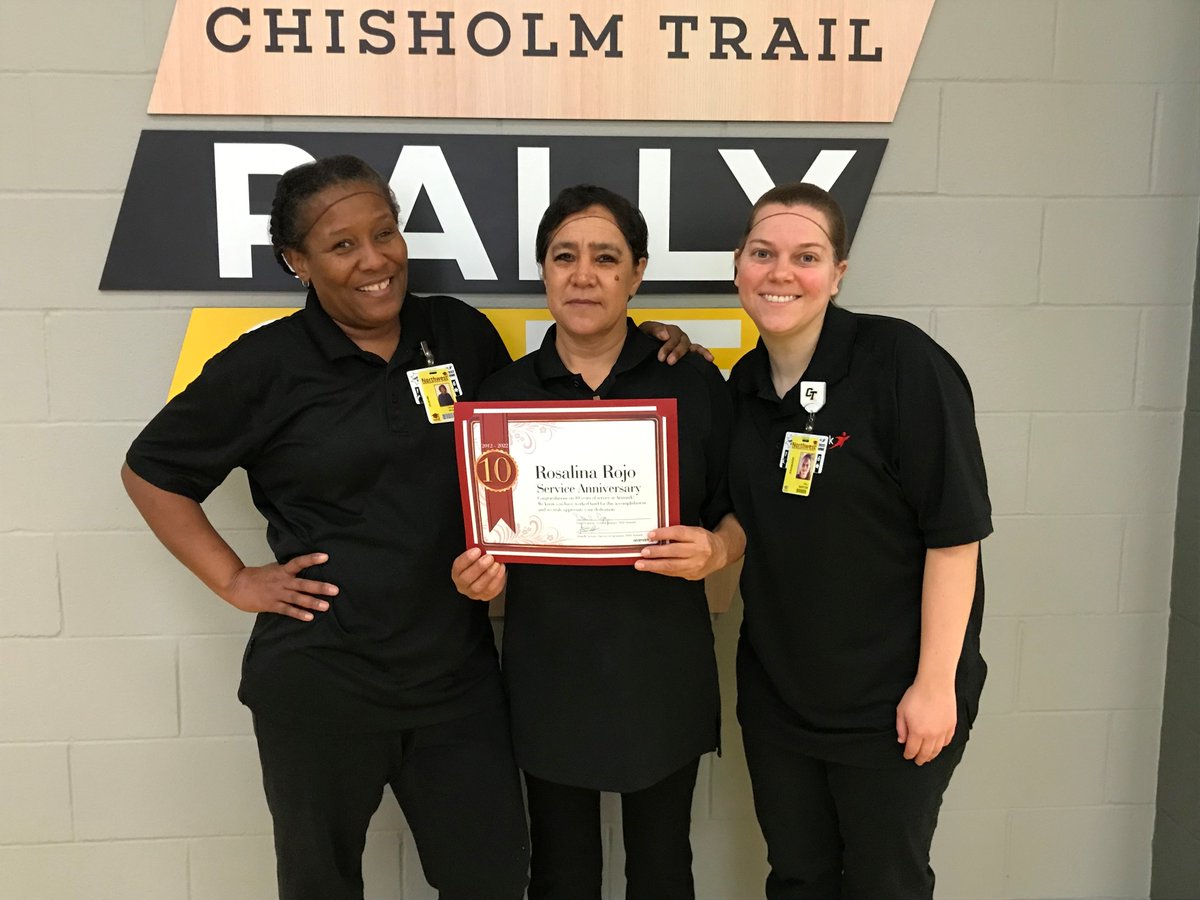 Happy 10 year anniversary Rosalina! We are so proud to have you with us each and every day! Thank you for your dedication and leadership. <a href="/NorthwestISD/">Northwest ISD</a> <a href="/CTMSBulldogs/">Chisholm Trail Middle School</a>