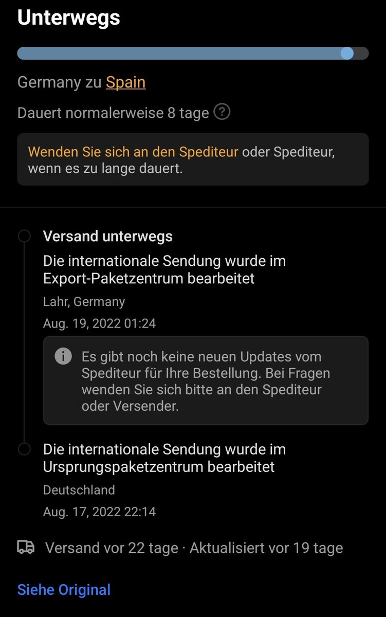 #DHL seit 22 Tagen wird der Versand vorbereitet, euer Ernst?
