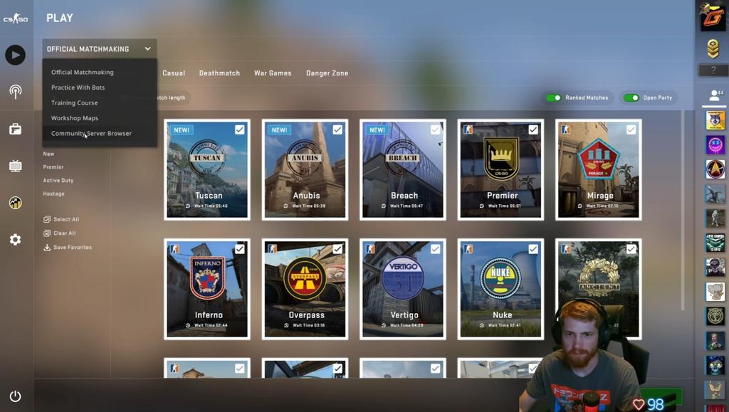 geneon101's tweet photo. @Mayday_Vevo @SteelSeries CSGO, no mods or anything installed on your end.

Just go to play then hit that drop down and select community browser.
The one I always use is @GFLclan.com
There are others out there, this has been my go-to since 1.6

All maps, skins, level music, etc. is done by the community. https://t.co/uxUObkbst8