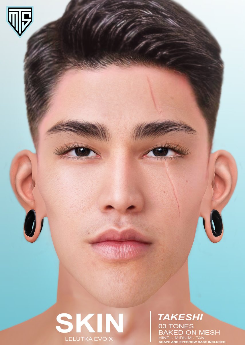 MTSDesigner2's tweet image. MTS STORE - TAKESHI SKIN  [LELUTKA EVOX]
Hello brothers my new skin Takeshi
Taxi: bit.ly/3psJsmy
#SecondLife