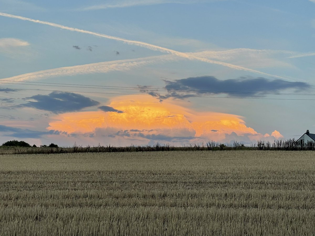 CoolsKenny's tweet photo. Altocumulus lenticularis of Lenswolk #vrtweer #sabinehagedoren #frankdeboosere #wolken #uniek #weer https://t.co/TPymXxCTL3