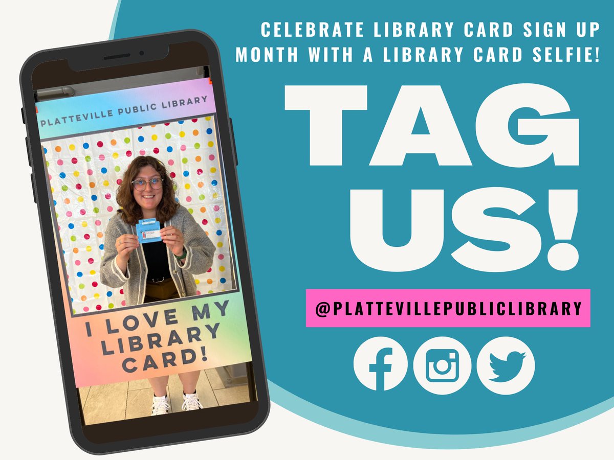 Celebrate YOUR library by taking a Library Card Selfie and tagging us! #librarylife