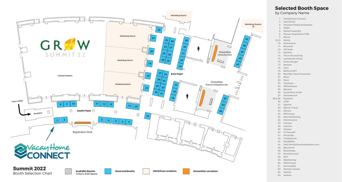VacayHome's tweet image. Are you attending #StreamlineSummit this week? We are too! Stop by BOOTH 1 to chat—we're conveniently located next to the registration desk and across from the main hall.

Click here for a handy event map: streamlinesummit.com/booth-selectio…
