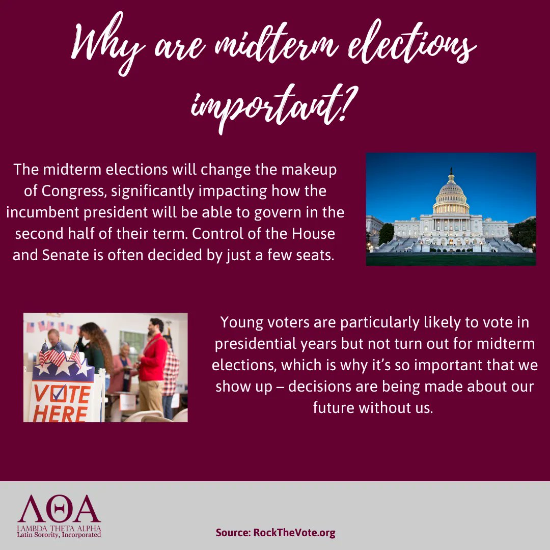 LTA_BetaOmega's tweet photo. Turnout is often lower in midterm elections, which can lead to small, non-representative groups making outsized decisions about issues like education, housing, criminal justice, policing, &amp; minimum wage. Be part of the solution and get your community #VoteReady today! https://t.co/iIOPCqA2Ia