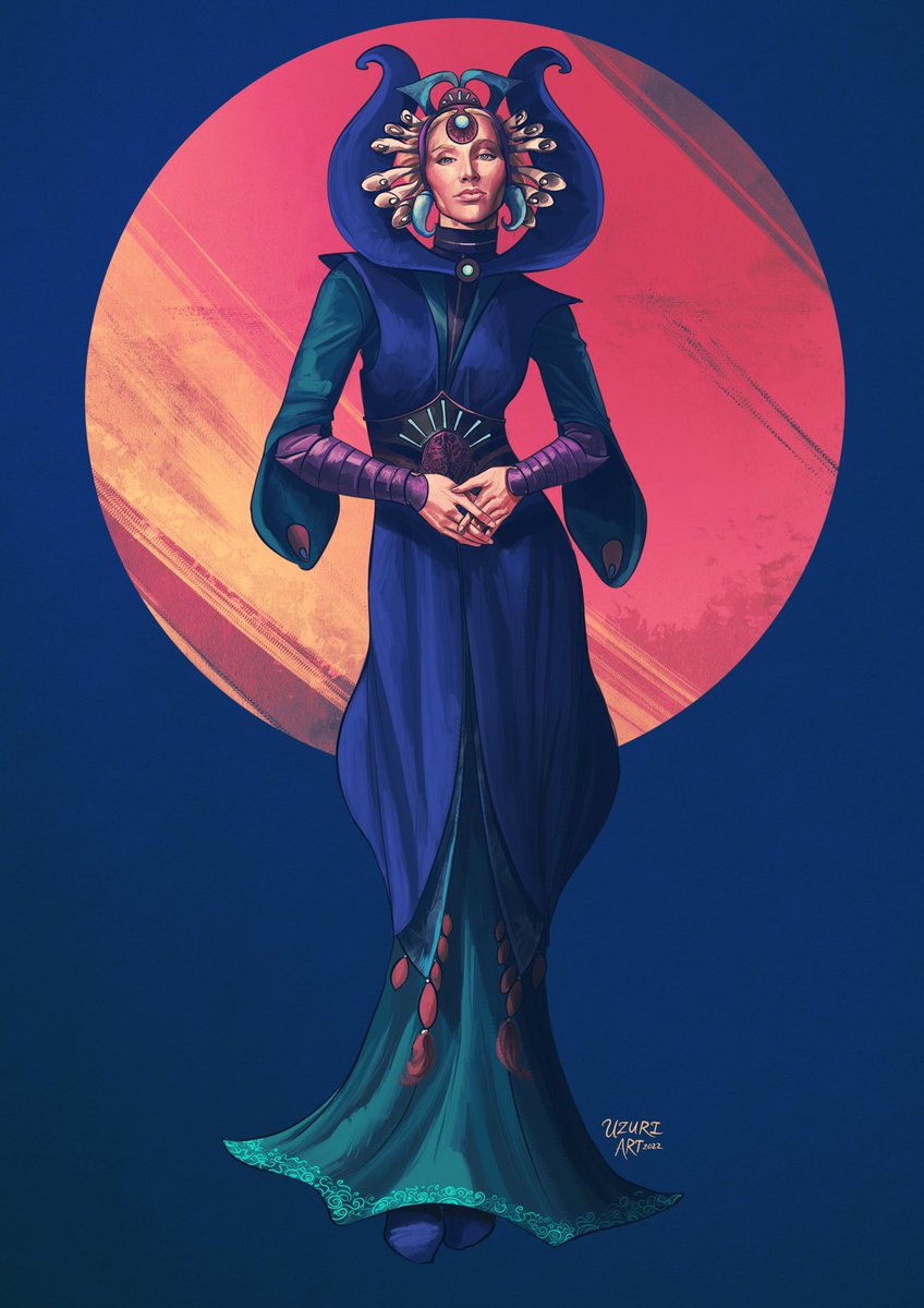 uzuriartonline's tweet photo. I thought it was time to finally illustrate a solo piece focusing on Satine Kryze. This piece was such a blast!

#StarWars #digitalart #fanart https://t.co/ITBxLYUf26