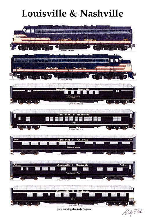 CustomTrains's tweet photo. Louisville &amp; Nashville E8 #796 is at Kentucky Rail Park &amp; Museum in Bowling Green.  WWII troops rode this train between Fort Knox and Fort Campbell. Visit the Ky Rail Park &amp; Museum to see historical railroad equipment.  #ThankARailroader @kybob321 ✍️🚂👍 https://t.co/AU4oenZiGn