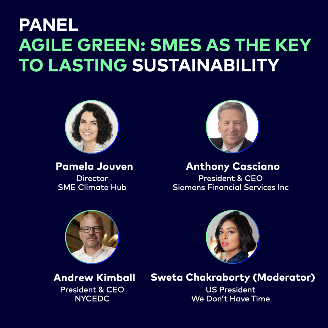 Ahead of #ClimateWeekNYC, we'll join @Siemens_SFS at @greentech_fest for a panel on the role of small businesses in the US economy, and how we're stepping up to accelerate their climate journeys. 🗓️ September 16, 10:30-11:00 ET newyork.greentechfestival.com/conference/
