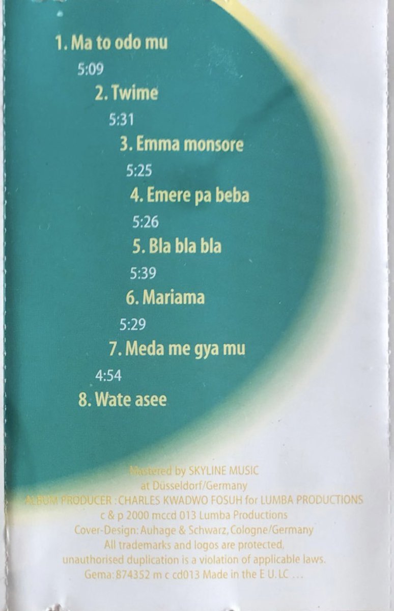 RetroGhana's tweet photo. Daddy Lumba | Ma To Odo Mu
Released: 2000
Format: Casette Tape
Label: Lumba Productions
#daddylumba #dl #lumbaconversations #cassette #ghanamusic #highlife #highlifemusic #twime https://t.co/a51iDCs1i2