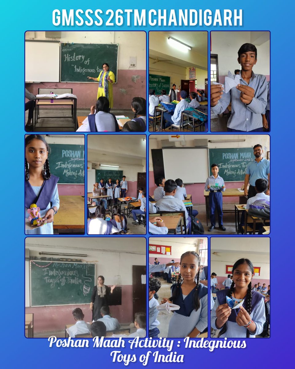 gmsss26tmchd's tweet photo. #PoshanMaah2022 @gmsss26tmchd
Today our primary students prepared Indigenous Toys using clay, paper & clothes. In senior classes students were made aware of History of Indigenous Toys & use of toys for entertainment & education.
#NEP2020inAction #toybasedlearning https://t.co/aeM0brXd8C