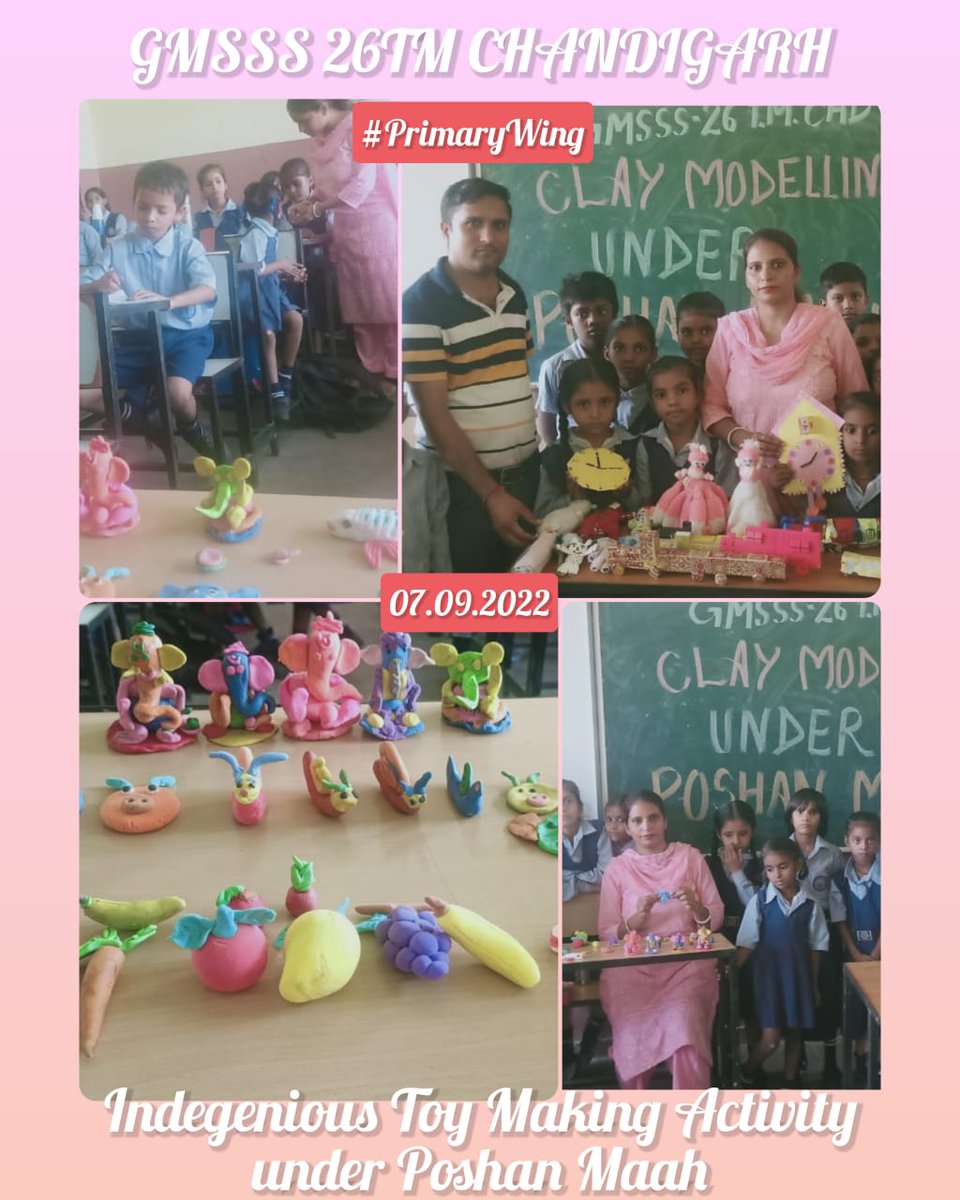 gmsss26tmchd's tweet photo. #PoshanMaah2022 @gmsss26tmchd
Today our primary students prepared Indigenous Toys using clay, paper & clothes. In senior classes students were made aware of History of Indigenous Toys & use of toys for entertainment & education.
#NEP2020inAction #toybasedlearning https://t.co/aeM0brXd8C
