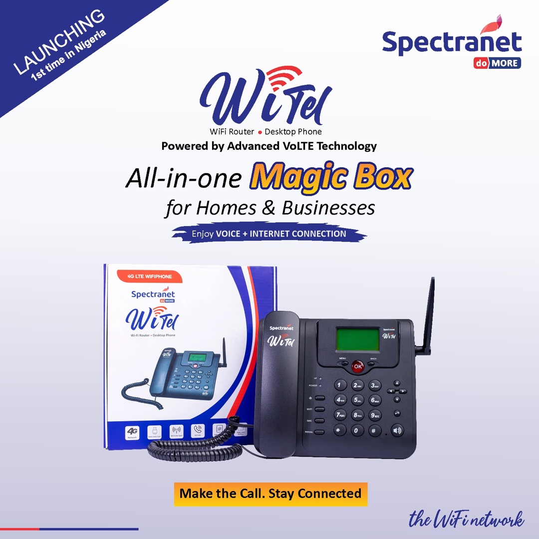 Spectranet_NG's tweet photo. WITEL IS HERE! 🎉🎊🎉🎊🎉
THE ALL-IN-ONE MAGIC BOX FOR VOICE AND DATA CONNECTION 📞📶
POWERED BY ADVANCED VOLTE TECHNOLOGY.
DID YOU GUESS CORRECTLY?
#SpectranetWiFi #VoiceCallsOnSpectranet #VoLTE https://t.co/BT1GZqWSGf
