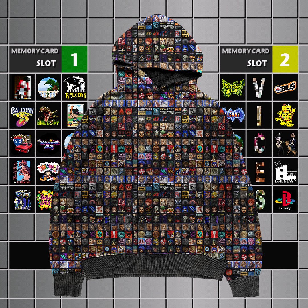 BL$ Playstation 1 Memory Card Hoodie 🕹🧠
