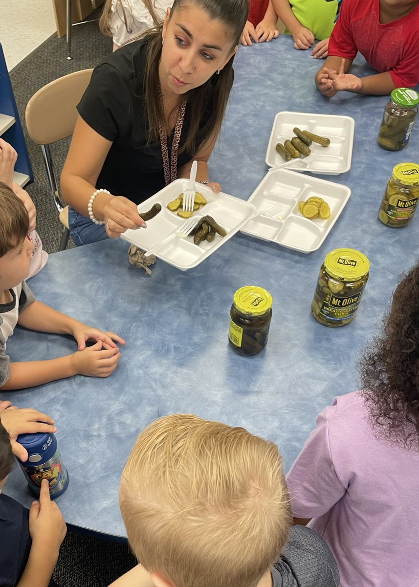 P is for pickles! To reinforce the letter P, Ms. Erica and Ms. Kelly’s BTES VPK did a pickle taste test and tallied which type they liked the most! <a href="/FlaglerSchools/">FlaglerSchools</a> <a href="/BTESBobcats/">BTES</a>