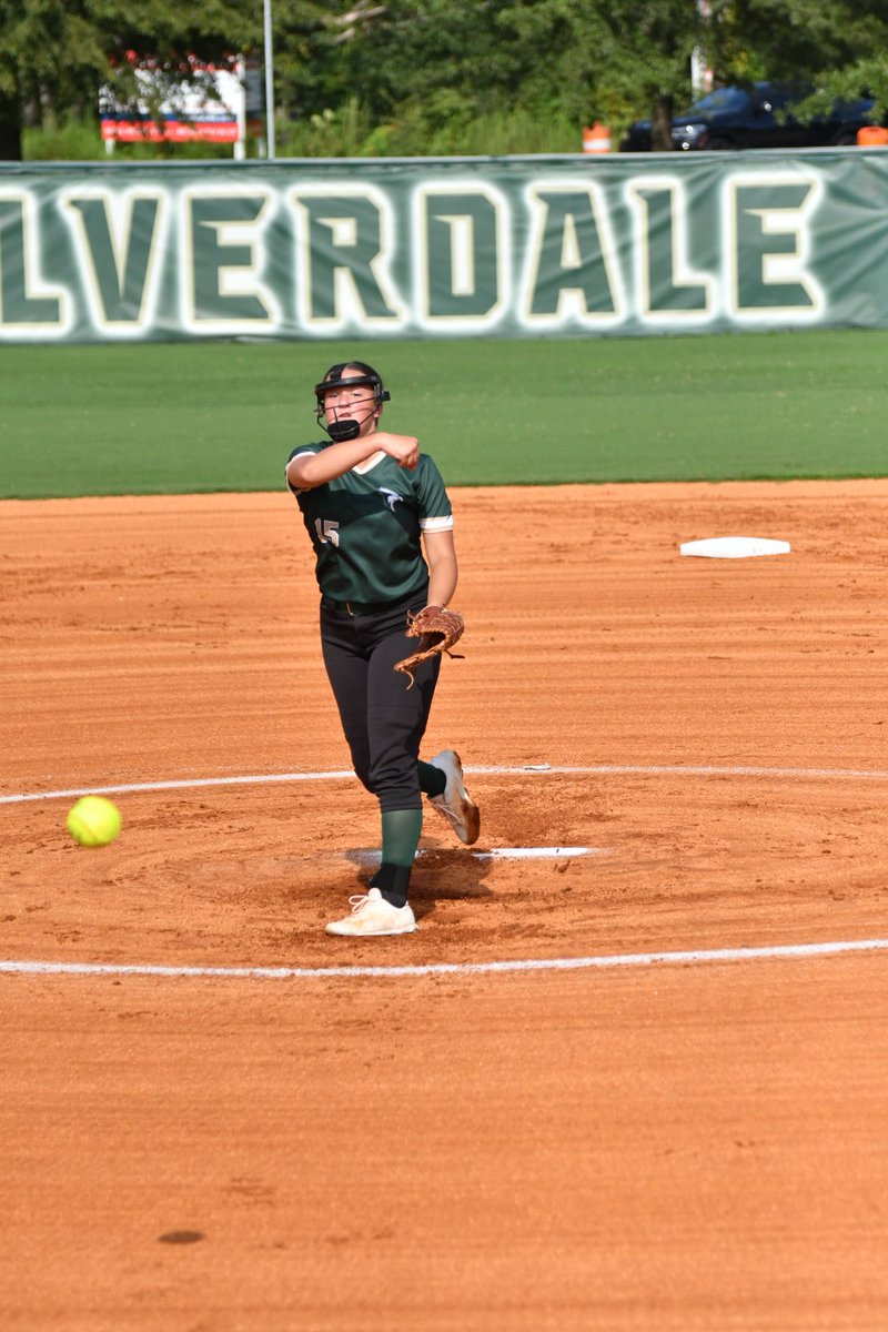 Another perfect game! Pitching 16 strikeouts in 6 innings. Leading her team to an 8-0 victory!