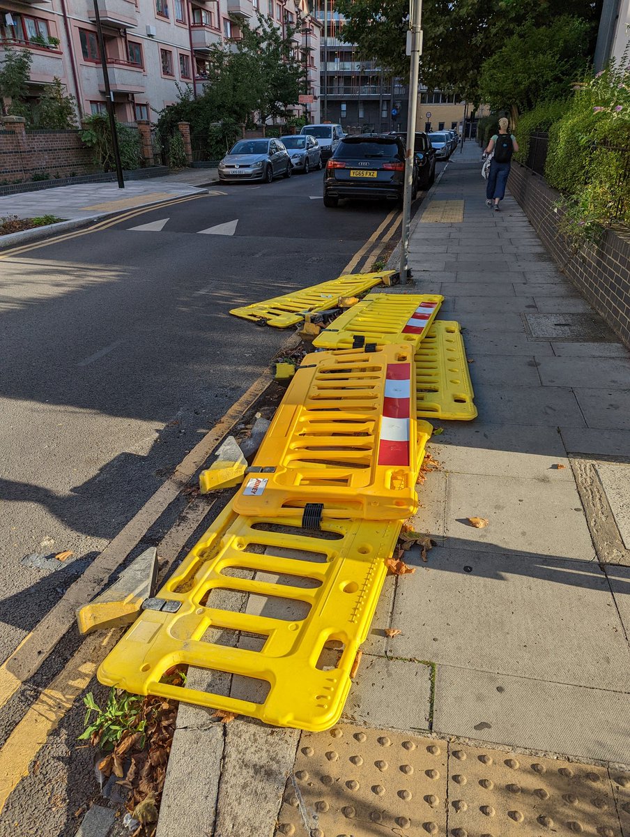 These have been here for months after schools street development. Any chance they could be removed <a href="/TowerHamletsNow/">Tower Hamlets Council</a> ? Thanks! 🙂