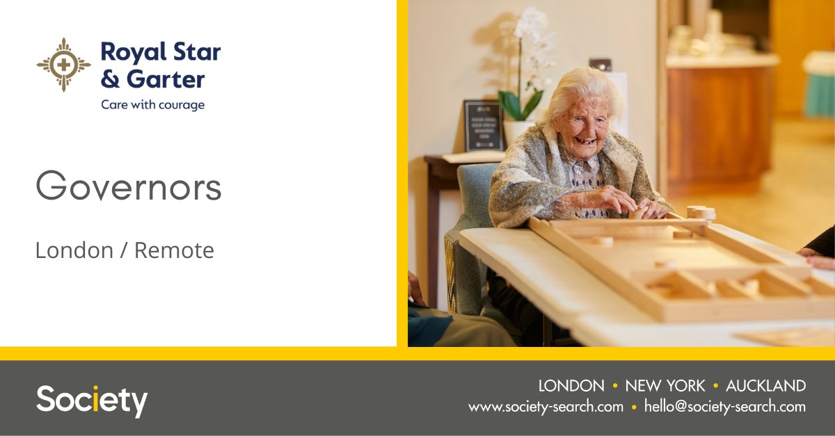 We're looking forward to finding new Governors for <a href="/StarandGarter/">Royal Star & Garter</a> with a focus on accountancy, legal and facilities management experience. First time trustees are welcome. Please get in touch if you are interested in learning more! tinyurl.com/44cnyt5d