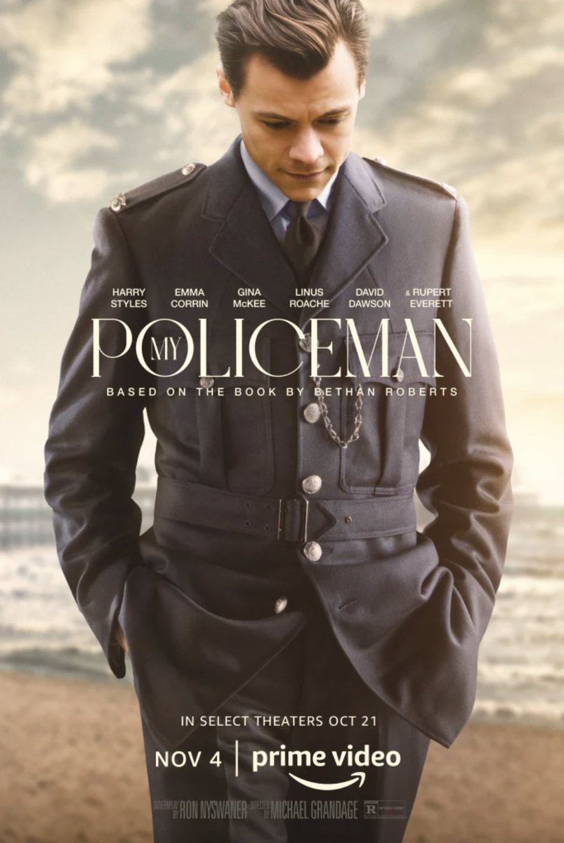 Harry Styles is Tom Burgess in #MyPoliceman. Amazon’s Prime Video is priming for a theatrical run beginning October 21 followed by a bow on the streamer November 4 bit.ly/3Rr1zWd