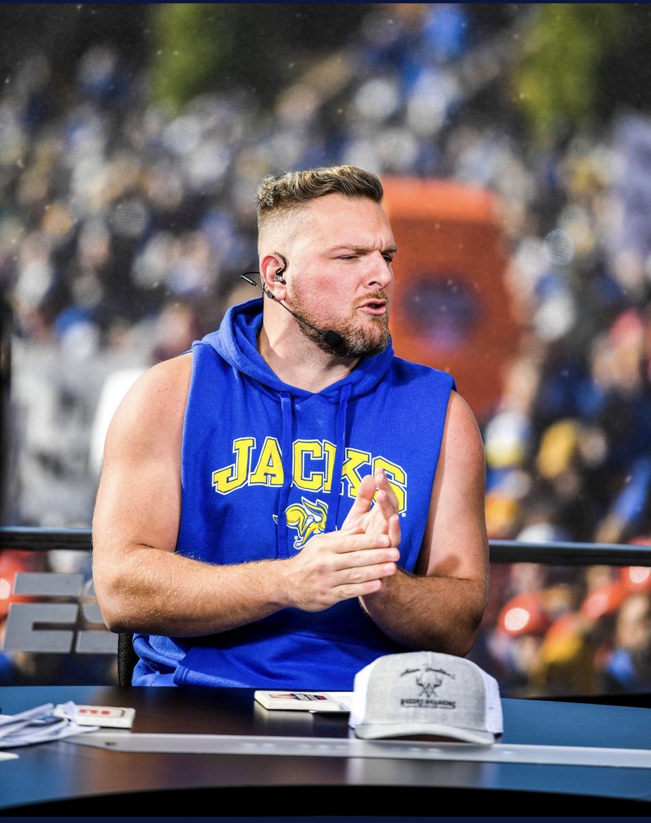 AdamSchefter's tweet photo. Pat McAfee is joining College GameDay Built by The Home Depot as an analyst as part of a new multi-year agreement with ESPN. McAfee wil be a full-time member of college football’s pregame show, beginning this Saturday, in Austin, Texas before the Alabama-Texas game. https://t.co/wIWGw4KhD8