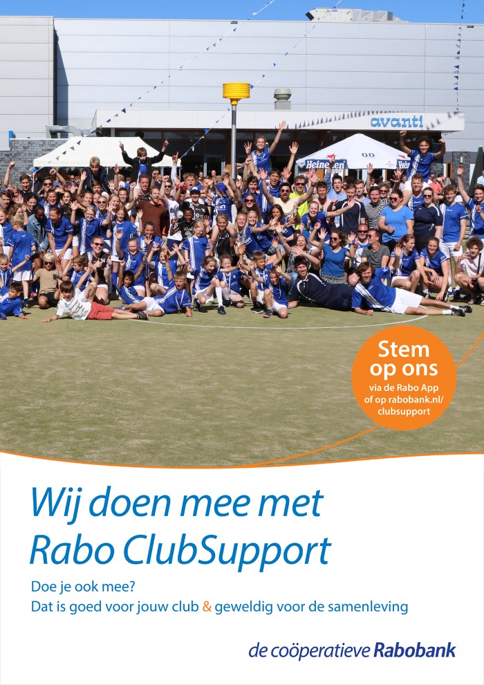 Ook dit jaar kun je onze club weer steunen via de RaboClubSupport actie. 
Stemmen kan via de Rabobankapp of met de stemcode die je van de Rabobank hebt ontvangen als je daar klant bent. 

Stemmen kan vanaf heden tot aan 27 september 2022!