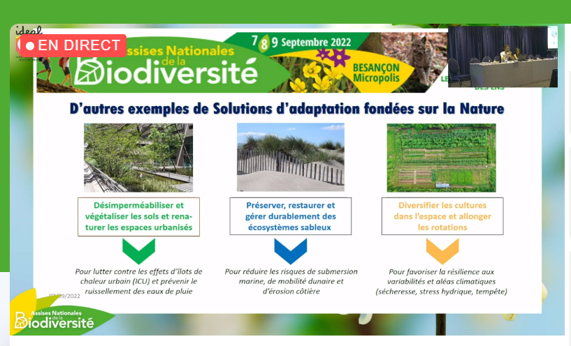 semae_officiel's tweet photo. #ANBiodiv @Assises_Biodiv 
Atelier: Comment intégrer la #biodiversité dans la planification urbaine?
Les solutions fondées sur la nature
#SFN @UICNfrance 

Pour vos projets liés au végétal:
#SemencesAuCoeurDesTransitions
↪️https://t.co/v7pwEkIJUq
↪️https://t.co/NMc4gX1AIF https://t.co/jIDMxvouIC