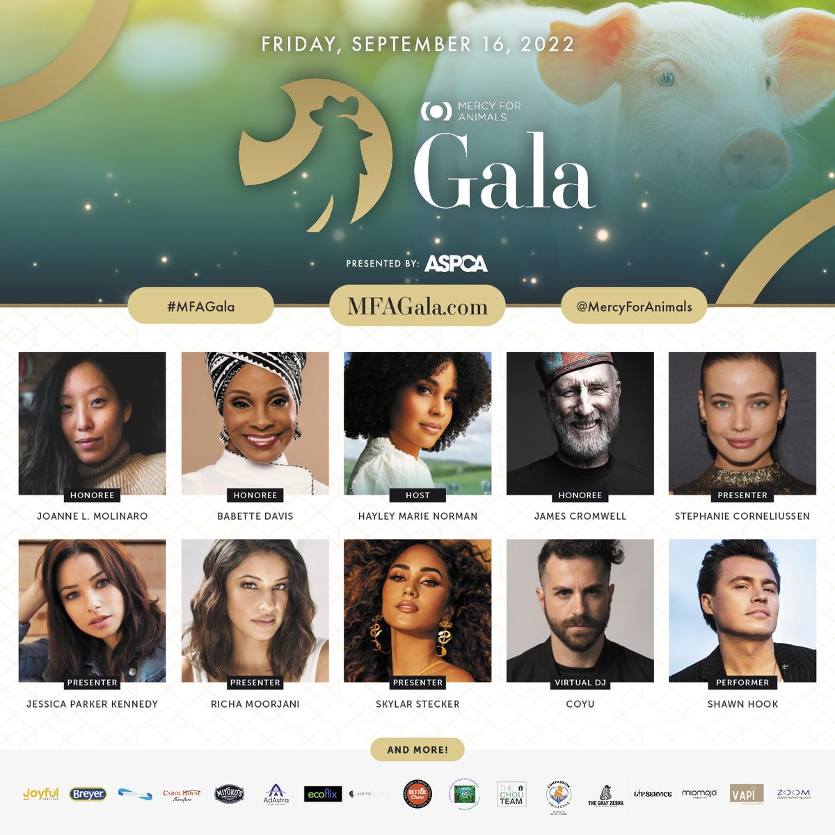 The Mercy For Animals Gala brings together the most influential activists, celebrities, and changemakers for a one-night-only celebration! 🎉 Get tickets today: bit.ly/MFAGalaTW