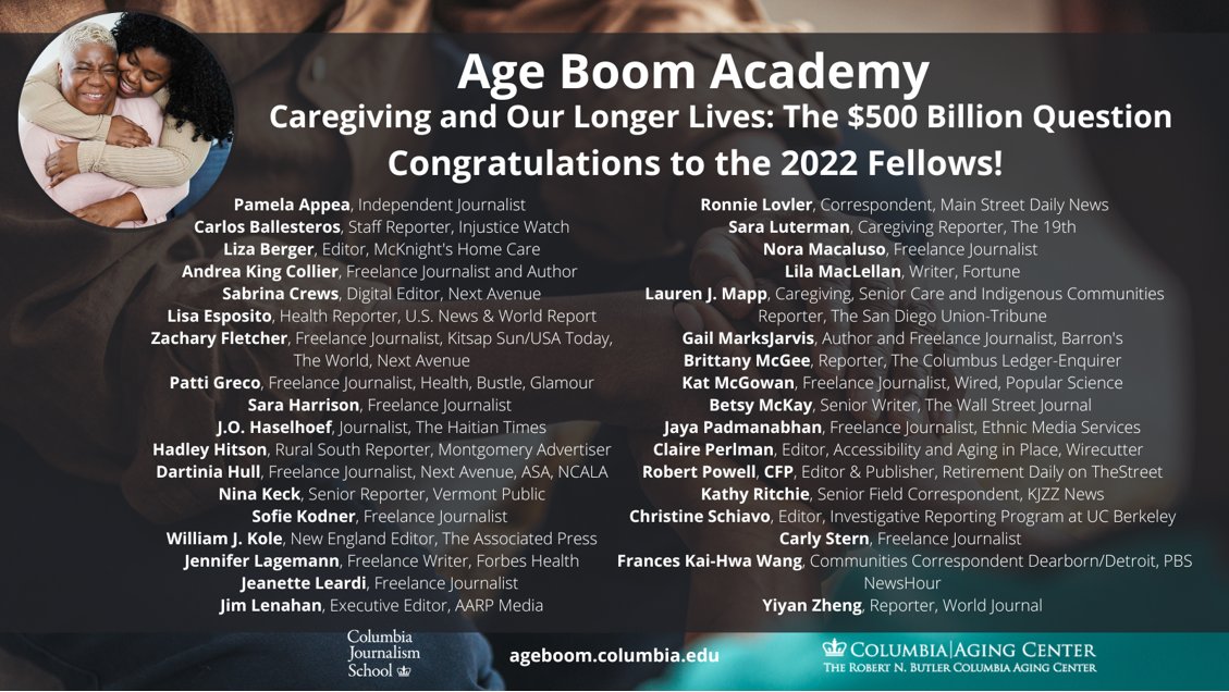 Look at me! I'm a 2022 Age Boom Academy fellow! So excited to learn about the impact of unpaid uncaregivers on the aging sector -- and what the future brings. <a href="/ColumbiaAging/">Columbia Aging Ctr</a>