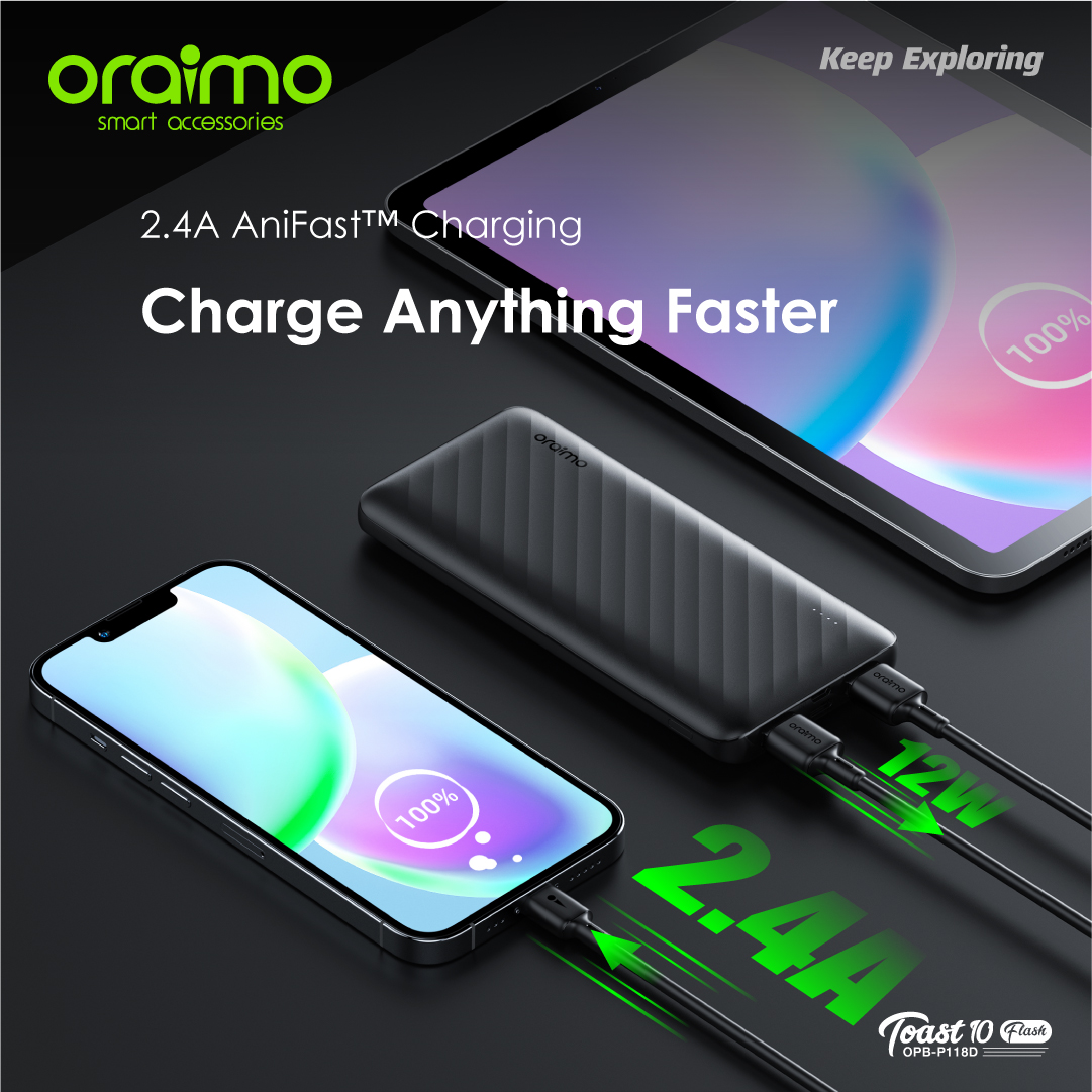 oraimo_ghana's tweet photo. Power up your devices quickly, with power to spare. The #AniFast technology provides faster charging of two devices at the same time – without sacrificing charging speed.
Shop here 👉https://t.co/e08z4rfcHF https://t.co/affIKYXbjd