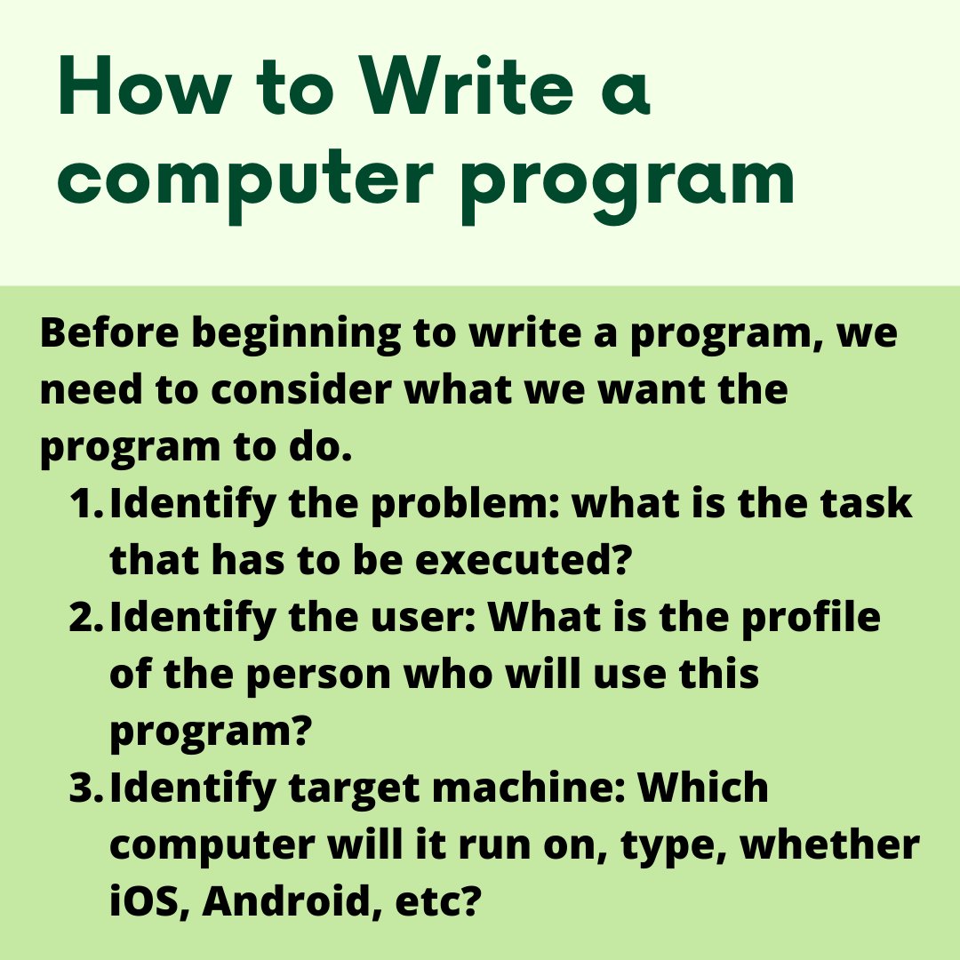 c_s_guidance's tweet image. Topic - How to write a computer program?
Tags -
#computerprogram #computerprogrammer #computerprograming #computerprogramme #coder #programmers #softwaredeveloper #programmer #codinglife #gamer #programming #coding #javascript #html #computer #webdevelopment #developer #java