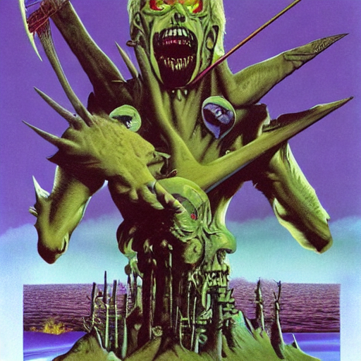 tikov's tweet photo. Alternative cover of Metallica Kill 'Em All album made by stable diffusion ai in style of Roger Dean #metallica #KillEmAll #alternativecover #cover #stablediffusion #ai #aiart #rogerDean https://t.co/Krc1bCga1M