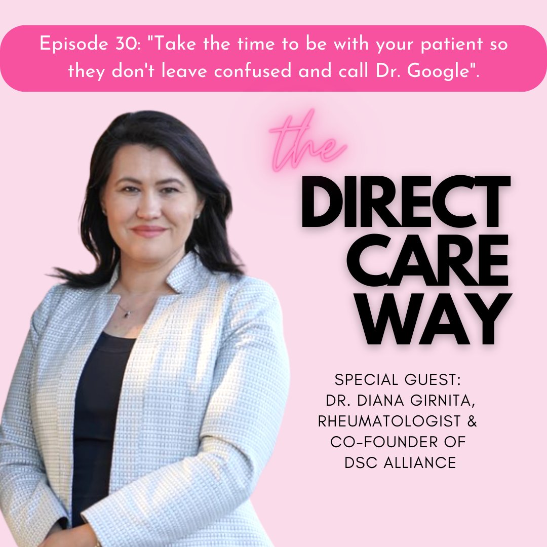 teadpm's tweet photo. Doctor Friends, 
This week my podcast features Dr. Diana Girnita...
We are fighting to make patient care more accessible, more transparent and more aligned with our values in caring for patients without causing financial harm. https://t.co/GU5RC3NMf7
#directcare https://t.co/zOaJDP9Oji