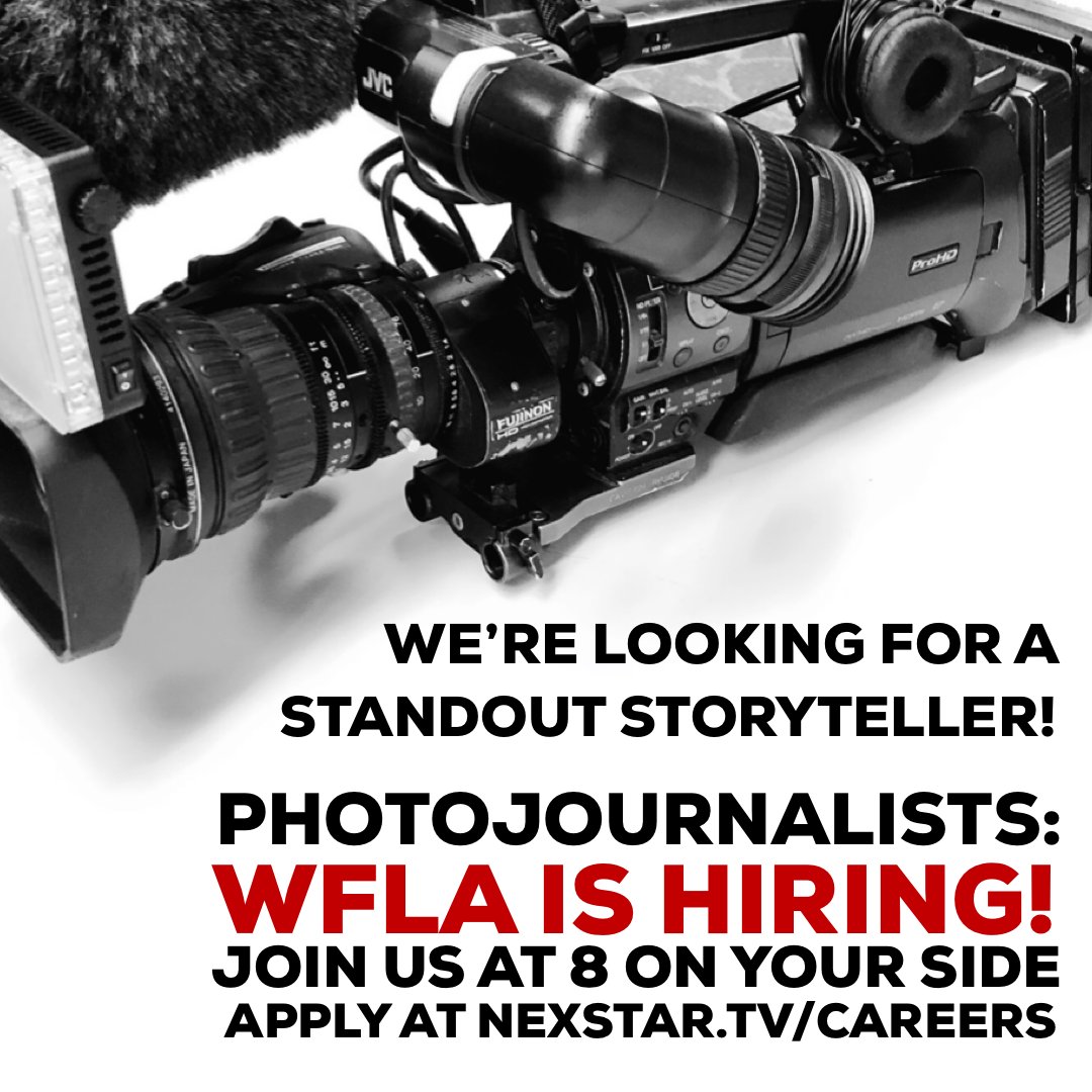 thatchrisford's tweet photo. #8OnYourSide is looking for a standout visual storyteller! We're seeking a #NewsPhotographer that knows how to showcase characters, edit in the camera, and drive the story with memorable nat sound! Click here to join @wfla: https://t.co/IiQiBXAVHV https://t.co/sAB84kGLbQ