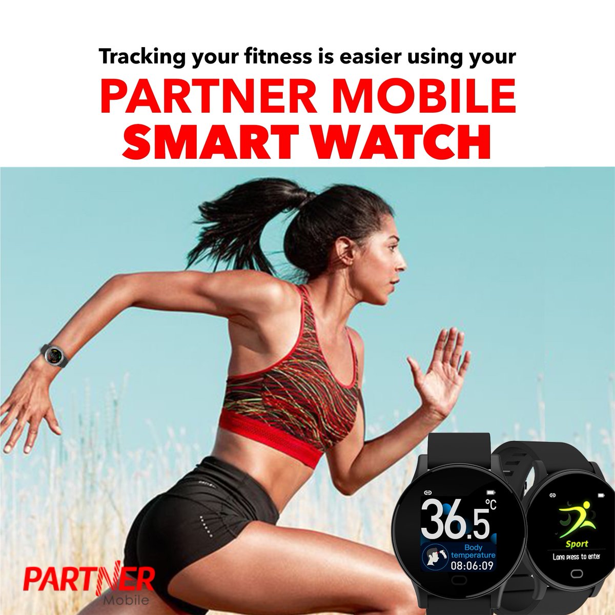 partnermobileng's tweet photo. A healthy life is possible when we stay fit.
The Partner Mobile Smart Watch helps you achieve your fitness goals easily by tracking your progress.
#Partnermobile #PartnerDealers #Partnerstores #Smartwatch https://t.co/Mrv3y9O1g7