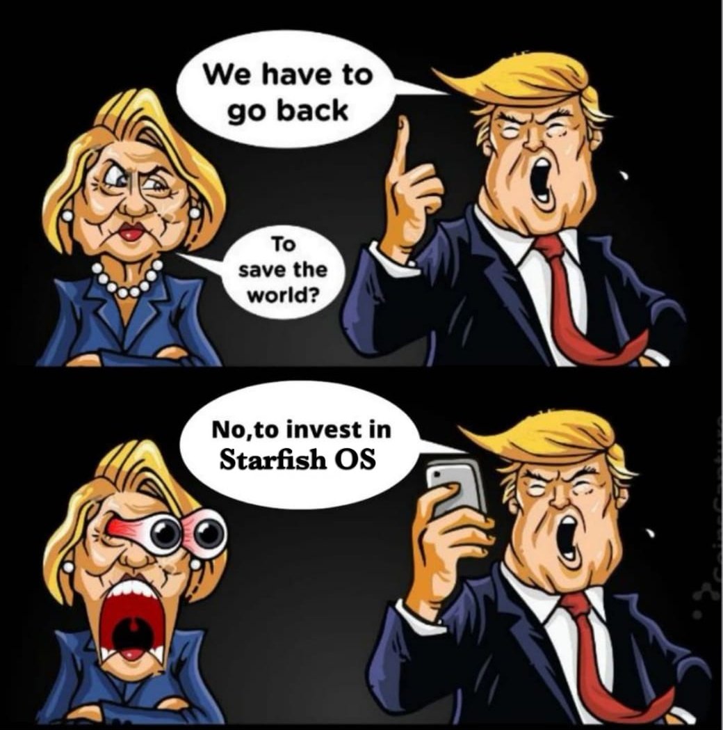 Effah065's tweet photo. My entry
#StarfishOS #MemeContest
@gene @joerogan https://t.co/qBVDynlTfw