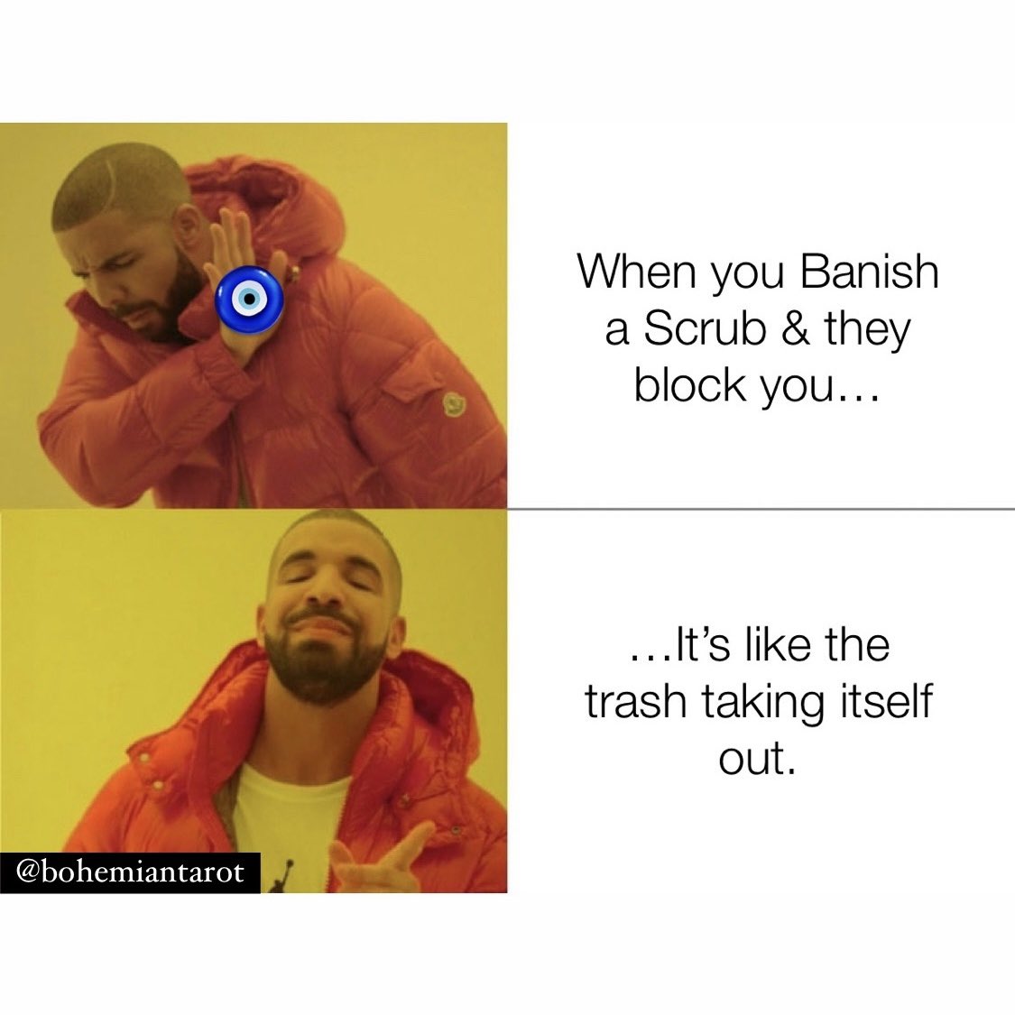 BohemianTarot's tweet photo. #TrueStory for ur #WitchyWednesday 🪬🚮👋🗑🧿✨#banish #lbrp #banishingritual #goodbye #bye #worksmarternotharder #bohemiantarot #bohemian #tarot #tarotreader #magick #mystic #occult #oracle #witch #witchdoctor #empath #thelema #babalon #bruja #witchy #evileye #witches https://t.co/7yUTR6xzpw