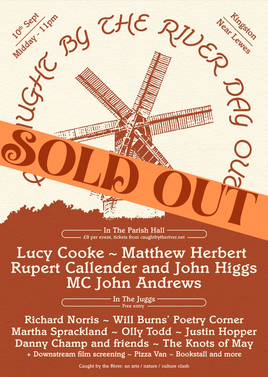 tweetbytheriver's tweet photo. This weekend's Caught by the River Day Out in Kingston nr Lewes is officially SOLD OUT! https://t.co/qRsm9E6dgc