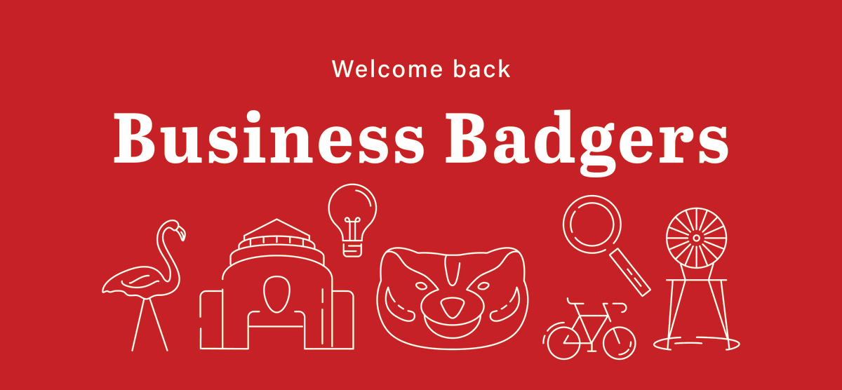 UWBusiness's tweet photo. Welcome back, students, and happy first day of class! 📚 Wishing all #BusinessBadgers a successful 2022-2023!
#welcomeback #wsb #graingerhall #uwmadison #uwfall #classes #study #badgerpride #firstdayofclass https://t.co/Xih60fWLal