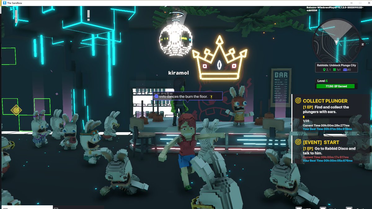 RoaseTina's tweet photo. @TheSandboxGame @RabbidsOfficial I just participated in the #SandboxAlphaS3Giveaway for a chance to win 500 SAND! Found the Disco Rabbid, check out my screenshot below!
👇 https://t.co/RmaeH5LLiU