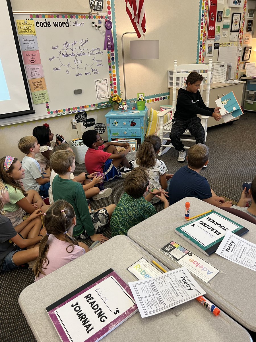 SREworldshakers's tweet photo. We enjoyed this special guest reader from 5th grade this morning! That sibling love😉❤️@ms_caffeinated https://t.co/19C3HSUPkb