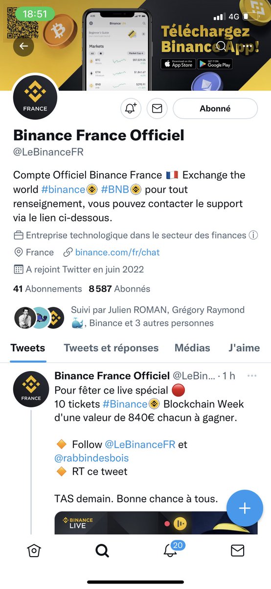 124zzip's tweet photo. @LeBinanceFR @rabbindesbois C’est fait ! Sympa le live ! #Binance #BinanceBlockchainWeek https://t.co/tQzmJBmZHS