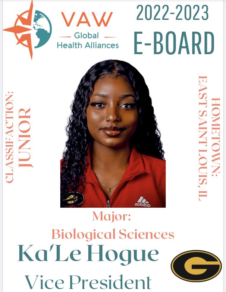 vaw_gsumed's tweet photo. We are elated to announce our 2022-2023 VAW Global Health Alliances Medical Chapter at Grambling State University Executive Board! 

Meet Ka’Le Hogue, our Vice President 🌎📝#GramFam https://t.co/0pw8v2Dlj5