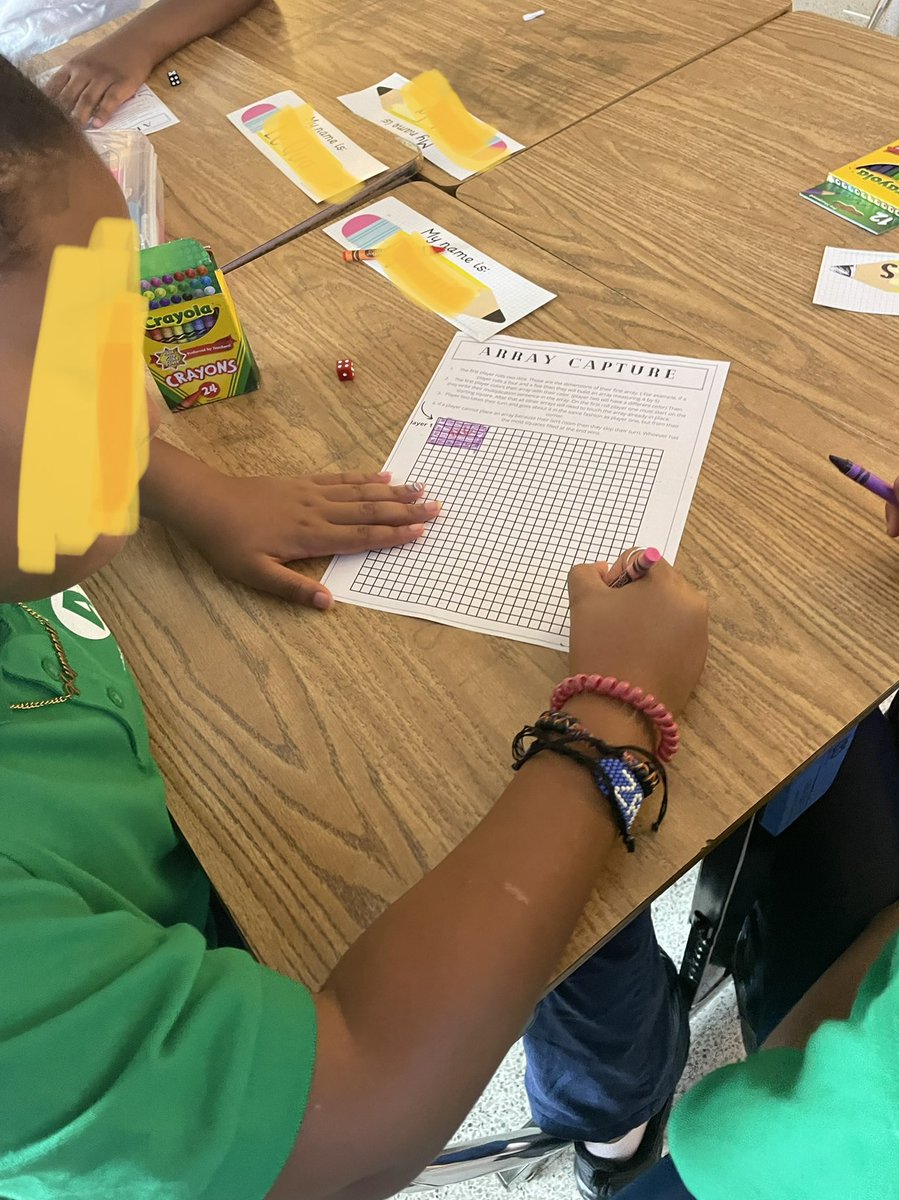 JessDCunningham's tweet image. Array capture in grade 5 to practice our X fluency and to learn how to work with others. #domath #handson @SeatackDream