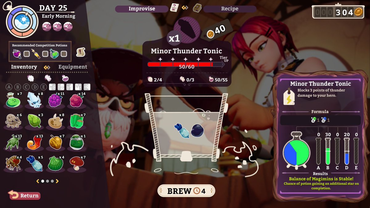 Assume the role of Sylvia as this penniless witch takes over her late uncle's potion shop! Brew battle-ready potions, spruce up the shop, and build relationships with your customer base to become Rafta's premiere potions purveyor in @Potionomics, bubbling up on <a href="/Steam/">Steam</a> on Oct. 17!