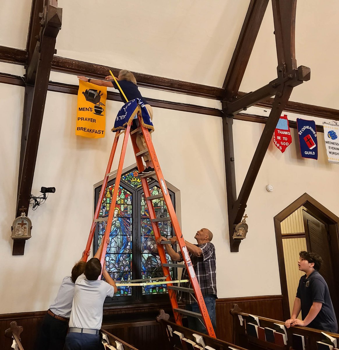 StPaulsWaco's tweet photo. The Rally Day banners have been hung! Come see them in person on Sunday at our 8 or 10:00 AM services and don't forget about Rally Day at 9:00 AM! https://t.co/DDMNA9Uwi5
