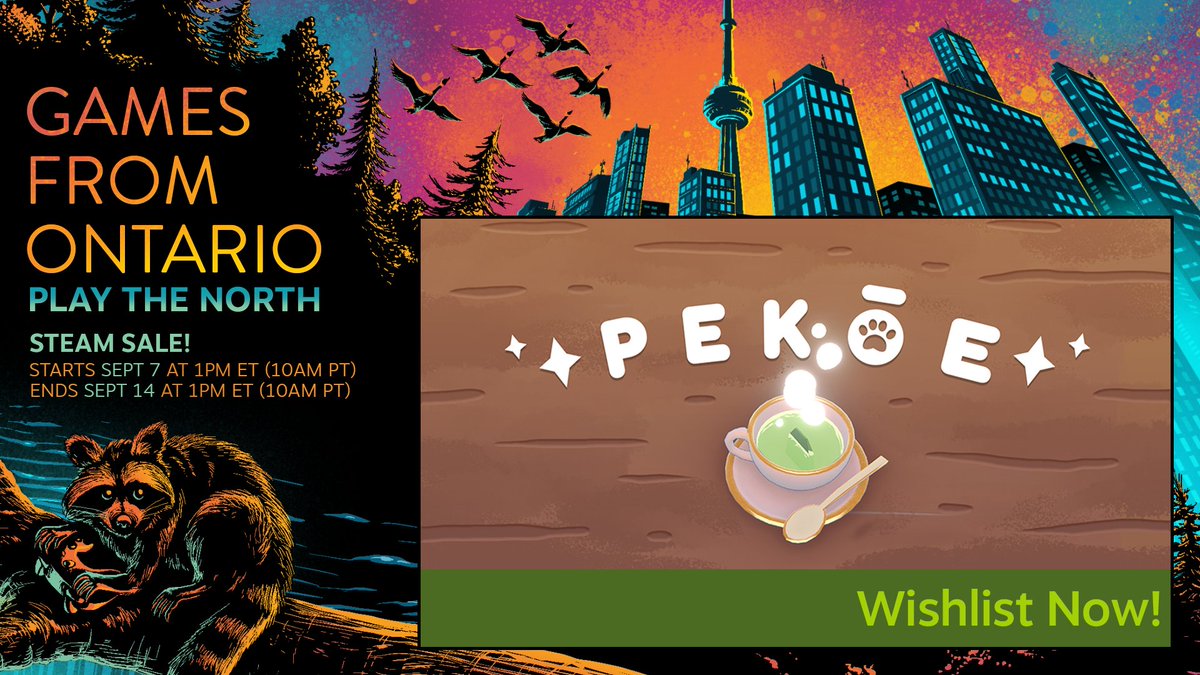 KittenCupStudio's tweet photo. Today's the first day of Games From Ontario!! Check out all of the games and consider giving Pekoe a wishlist #PlayTheNorth 🤩

Did you know that Ontario is larger than France and Spain COMBINED?

#GamesFromOntario #ONGames #oncreates

https://t.co/p3hUw2q9nJ https://t.co/9Py9tNGpJS